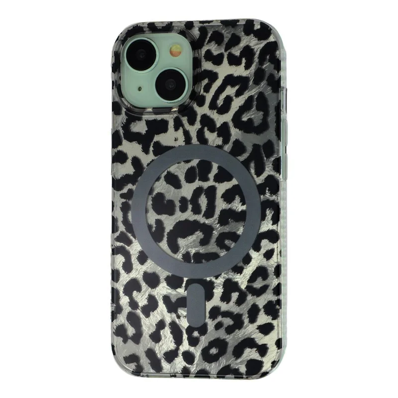 Für iPhone 14 / 13 Hülle kompatibel mit MagSafe IMD Leopardenmuster TPU PC Handyhülle - Style C