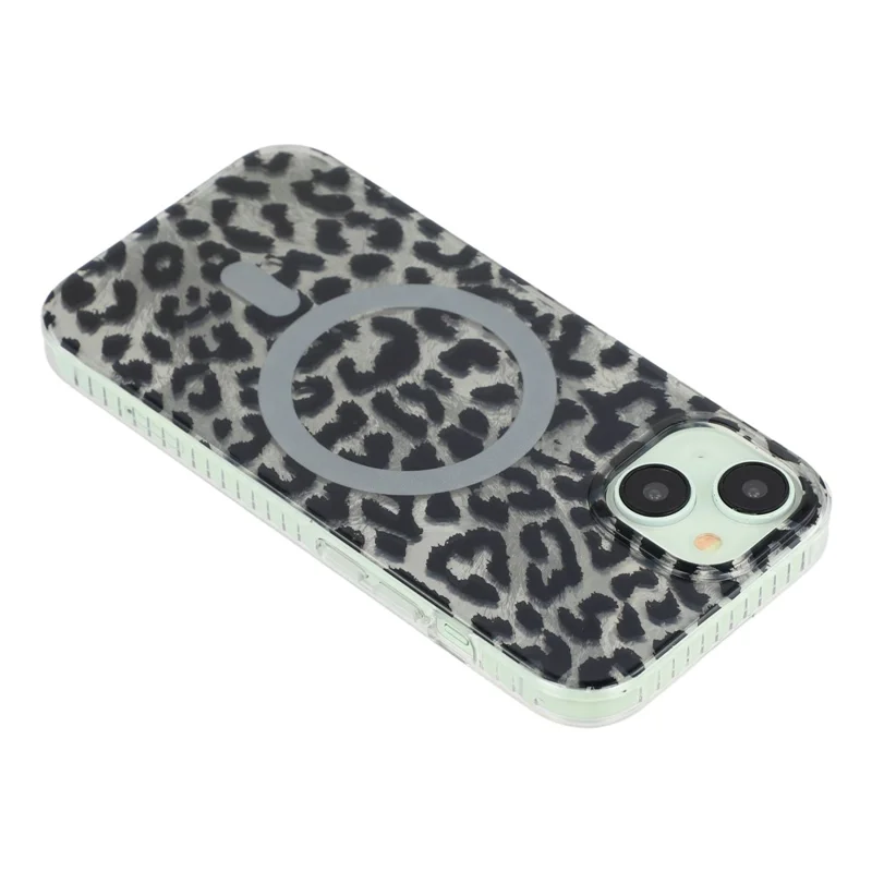 Für iPhone 14 / 13 Hülle kompatibel mit MagSafe IMD Leopardenmuster TPU PC Handyhülle - Style C