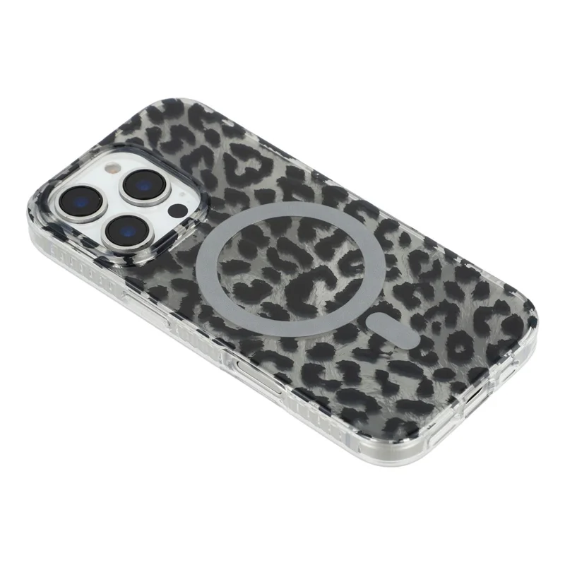 Für iPhone 16 Pro Max Hülle kompatibel mit MagSafe IMD Leopardenmuster TPU PC Handyhülle - Style C
