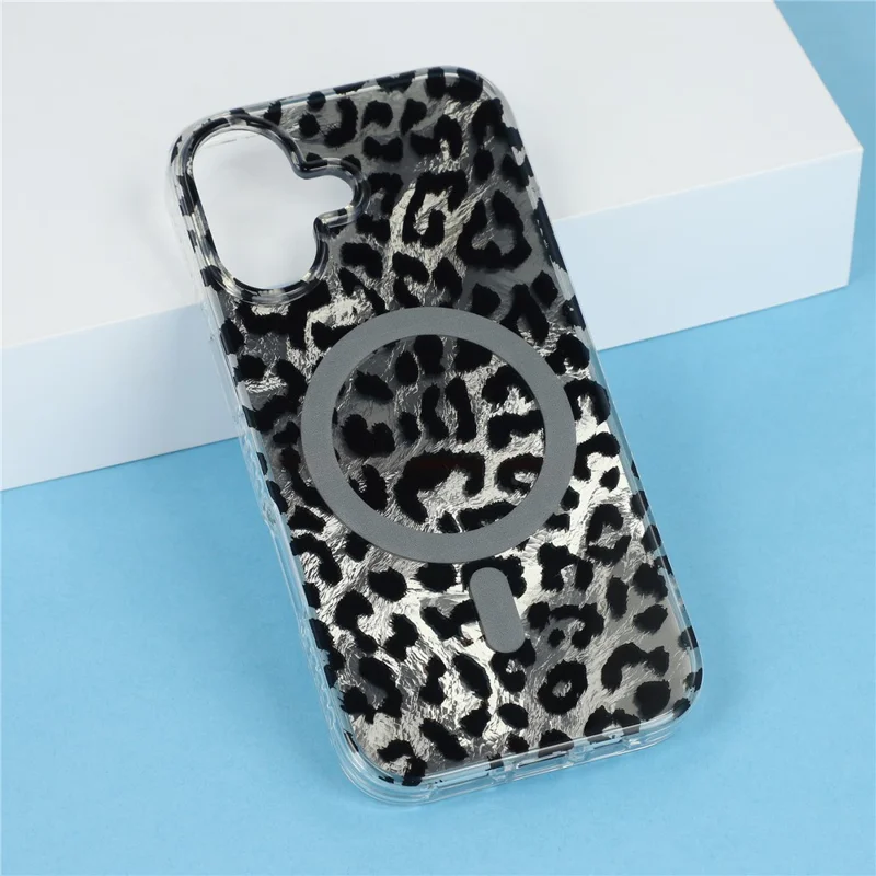 Capa para iPhone 17 Compatível com MagSafe IMD com Estampa de Leopardo TPU PC - Estilo C