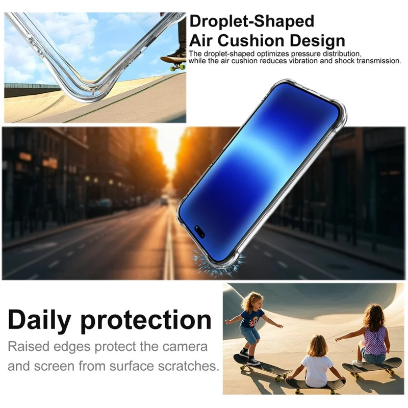 IMAK For Huawei Pura 90 Case TPU Phone Cover Airbag Shockproof Protection - Transparent