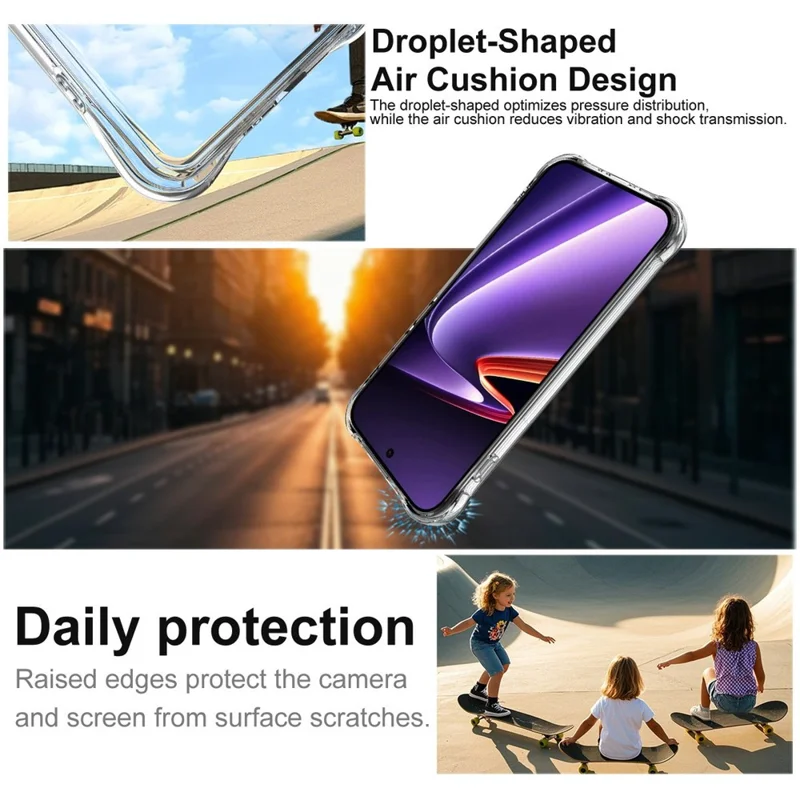 IMAK For OnePlus Ace 6 Ultra 5G Case TPU Phone Cover Airbag Shockproof Protection - Transparent