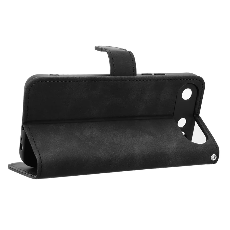 For TECNO Spark 50 5G Leather Case Skin Feel Anti Drop Wallet Stand Flip Phone Cover - Black