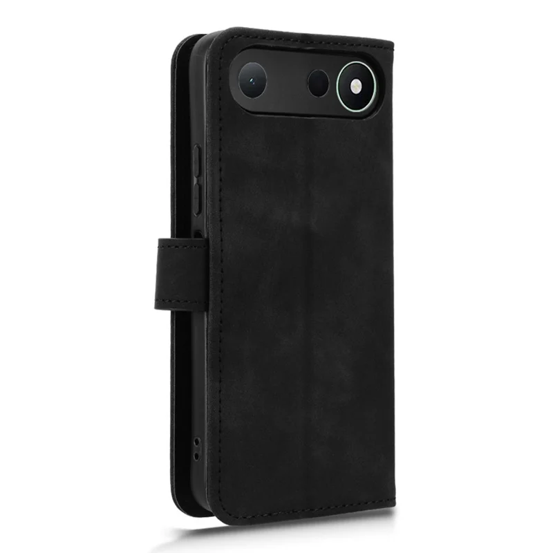 For TECNO Spark 50 5G Leather Case Skin Feel Anti Drop Wallet Stand Flip Phone Cover - Black