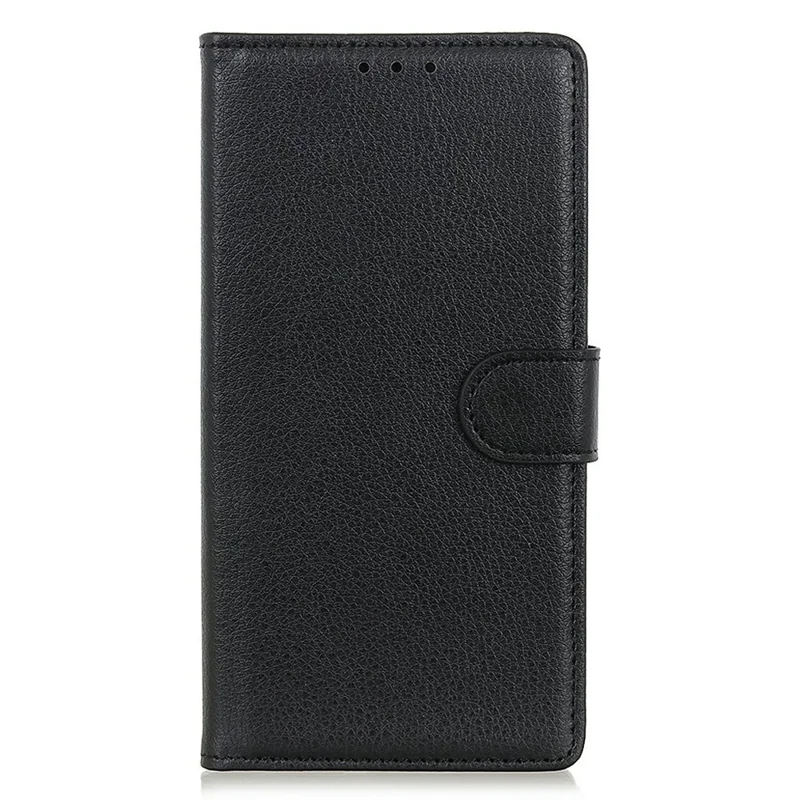 Funda tipo cartera para Xiaomi 17T, funda de cuero PU con textura de lichi - Negro