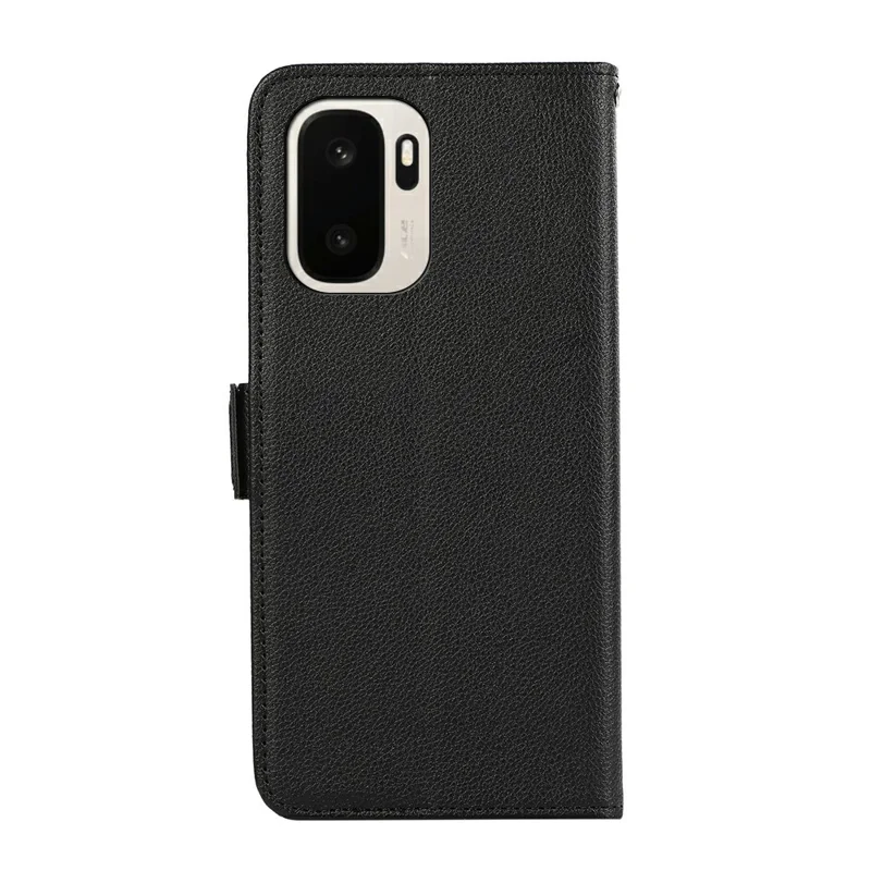 ABEEL Obudowa na OnePlus Ace 6 Ultra 5G, skórzana obudowa z fakturą litchi, ochrona przed skanowaniem RFID - Czarny