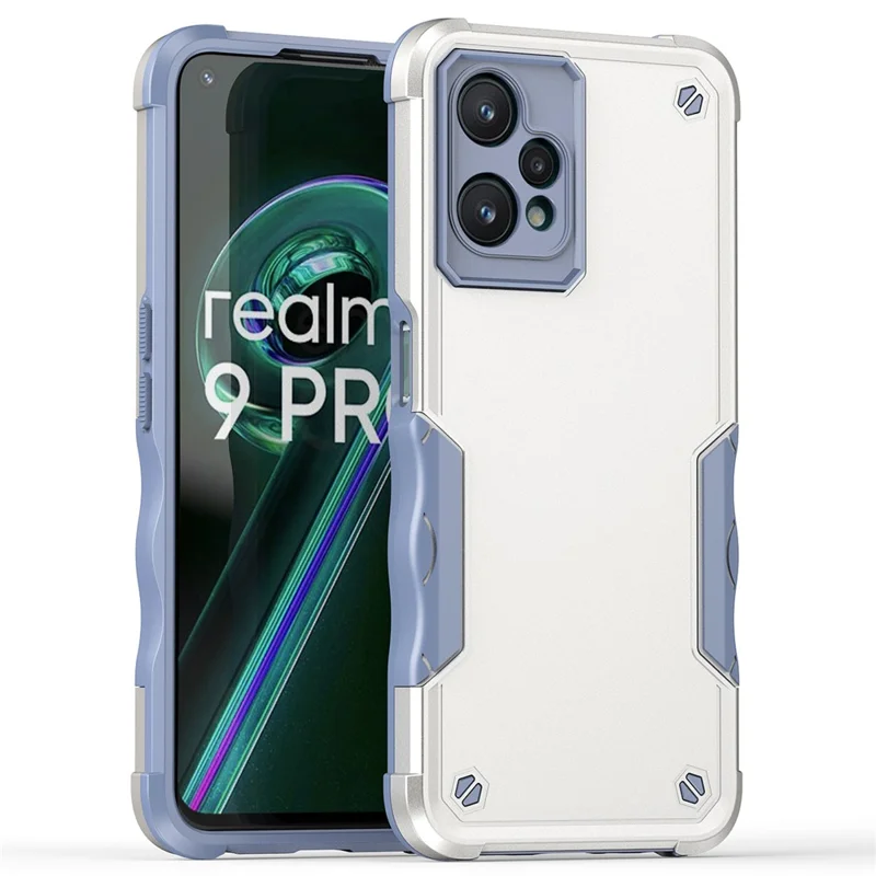 For Realme 9 Pro 5G / 9 5G / V25 Flexible TPU Hard PC Drop Protective Case Silky Touch Non-Slip Grip Phone Cover - White