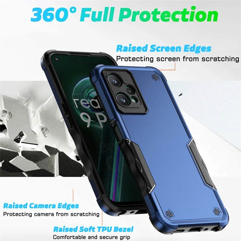 For Realme 9 Pro 5G / 9 5G / V25 Flexible TPU Hard PC Drop Protective Case Silky Touch Non-Slip Grip Phone Cover - White