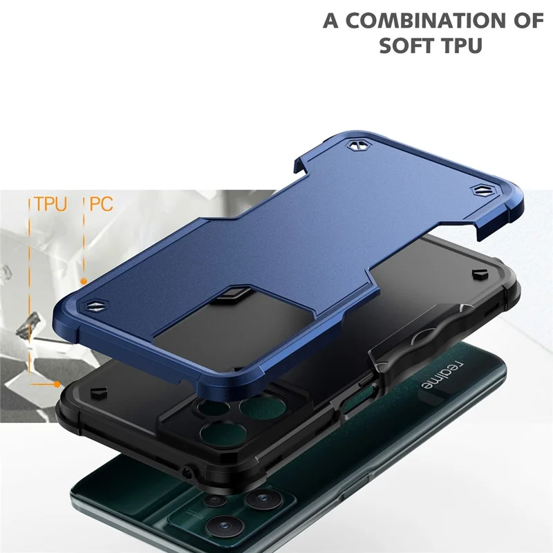 For Realme 9 Pro 5G / 9 5G / V25 Flexible TPU Hard PC Drop Protective Case Silky Touch Non-Slip Grip Phone Cover - White