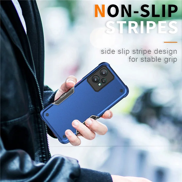 For Realme 9 Pro 5G / 9 5G / V25 Flexible TPU Hard PC Drop Protective Case Silky Touch Non-Slip Grip Phone Cover - Red