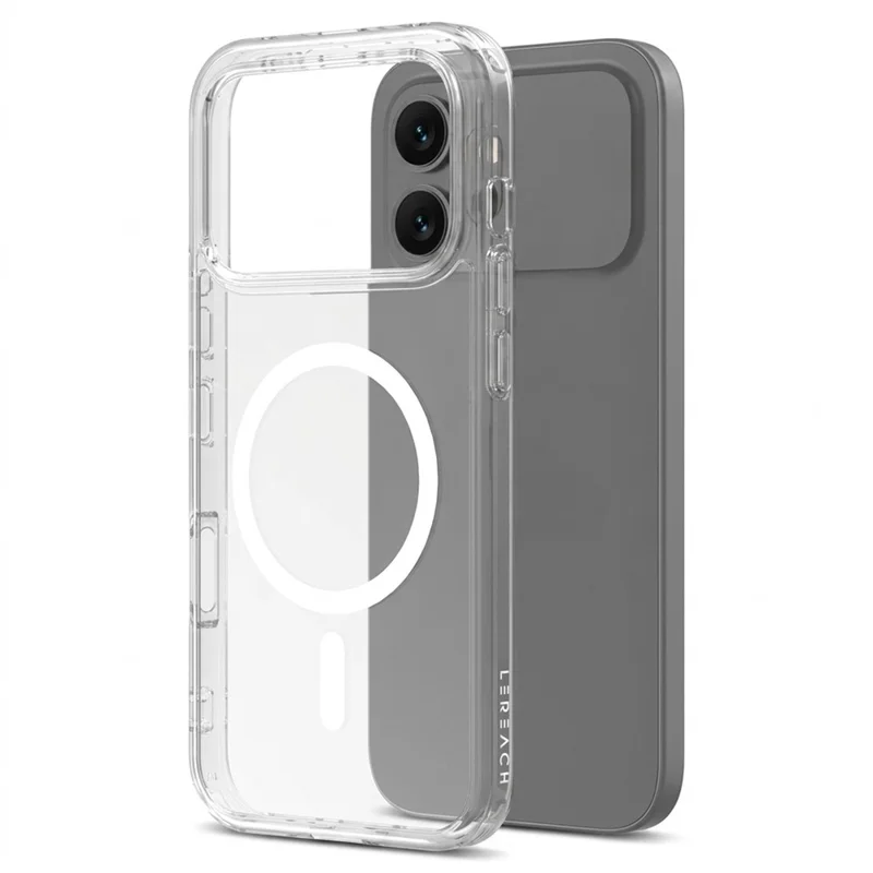 LEREACH TOC Series for Honor 600 5G Magnetic Case TPU + Acrylic Phone Cover - Transparent