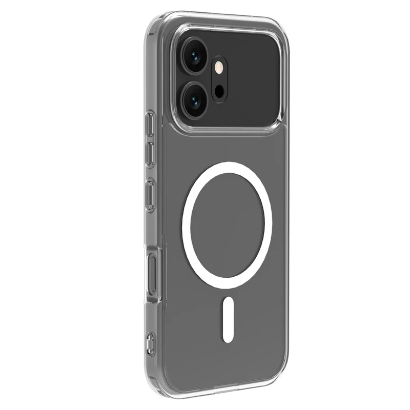 LEREACH TOC Series for Honor 600 5G Magnetic Case TPU + Acrylic Phone Cover - Transparent