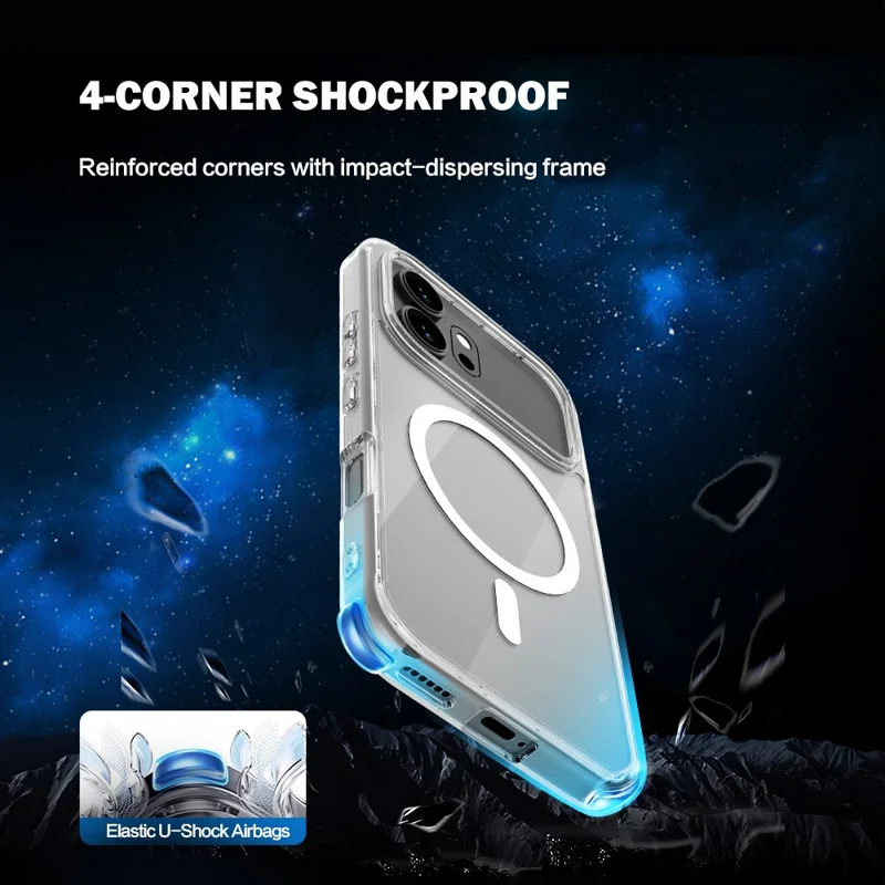 LEREACH TOC Series for Honor 600 5G Magnetic Case TPU + Acrylic Phone Cover - Transparent