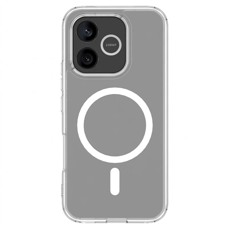 LEREACH TOC Series for Honor 600 Lite 5G Magnetic Case TPU + Acrylic Phone Cover - Transparent