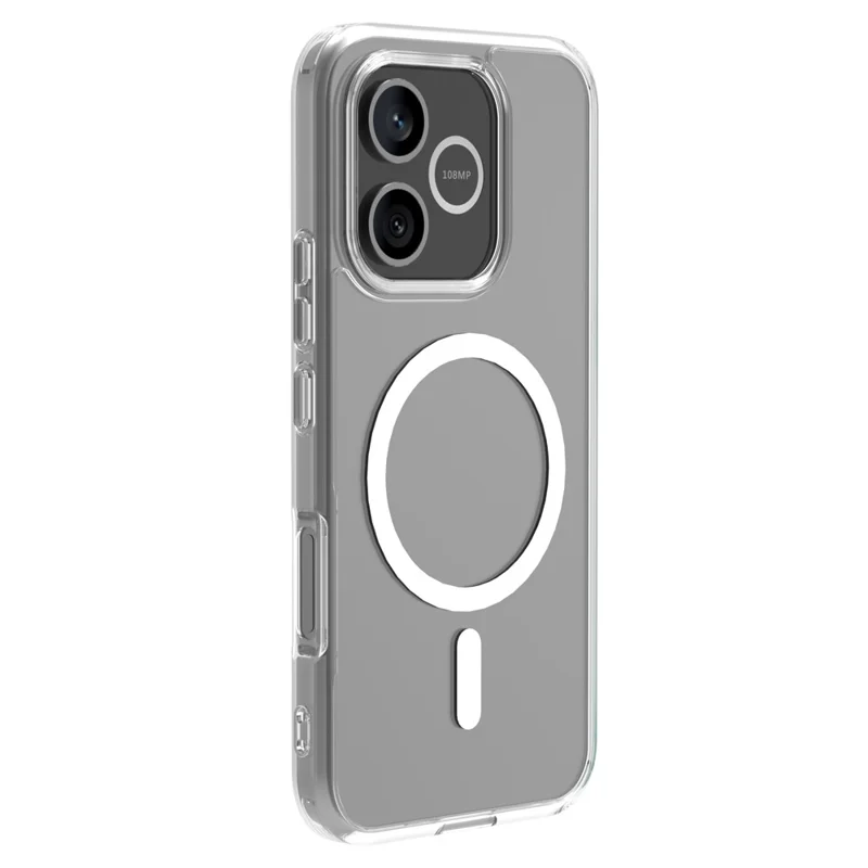 LEREACH TOC Series for Honor 600 Lite 5G Magnetic Case TPU + Acrylic Phone Cover - Transparent