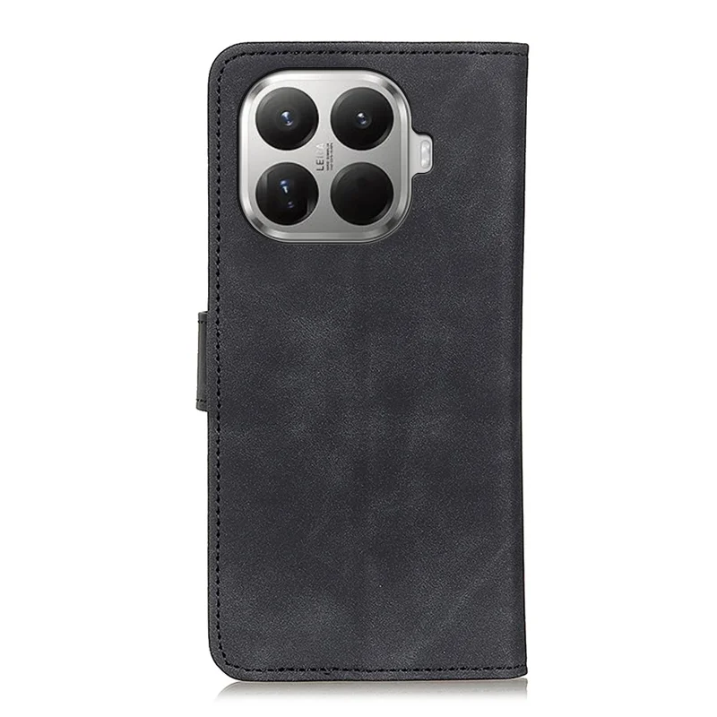 KHAZNEH Funda para Xiaomi 17T, carcasa de cuero PU con textura retro, color negro