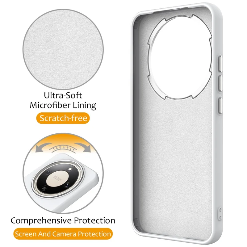 For Honor X70 5G  /  X9d 5G  /  Magic8 Lite 5G Magnetic Case Rotating Ring Kickstand TPU + PC Back Cover - White