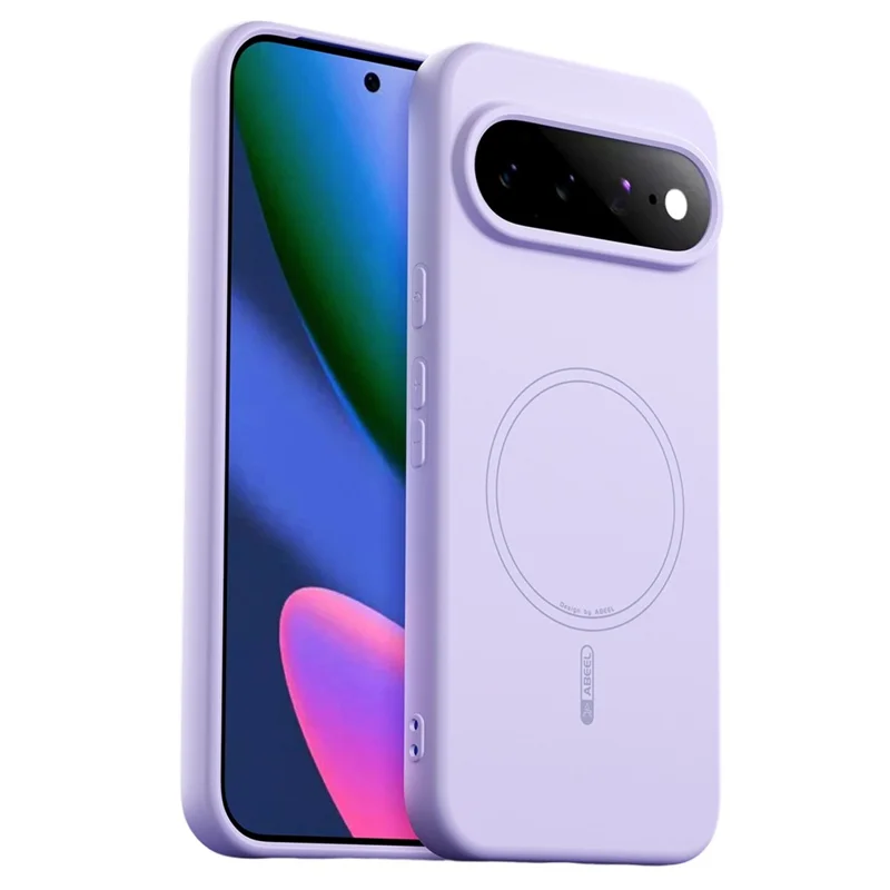 ABEEL For Google Pixel 11 Pro XL Magnetic Case Skin Touch Liquid Silicone Phone Back Cover - Purple
