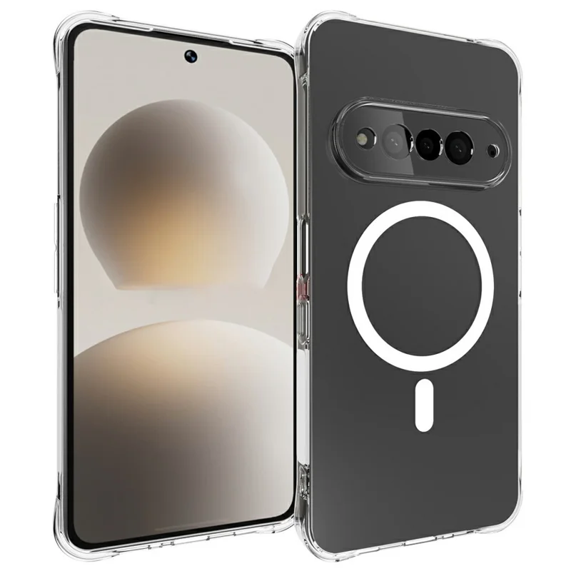 Bulk Purchasing for SoftBank Natural AI Phone Magnetic Case TPU Anti-drop Phone Back Cover - Transparent