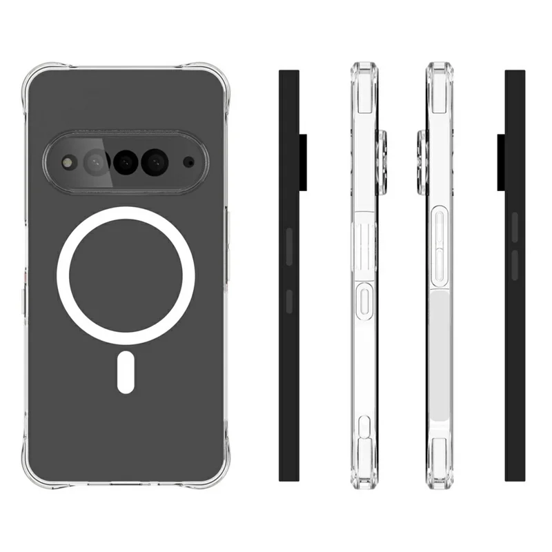 Bulk Purchasing for SoftBank Natural AI Phone Magnetic Case TPU Anti-drop Phone Back Cover - Transparent
