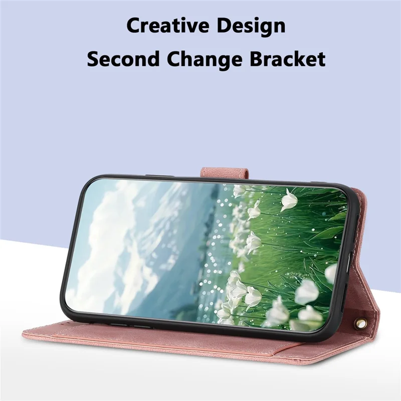 For Xiaomi 17T Case Tulip Leather Phone Cover with 5 Card Slots Wallet - Pink