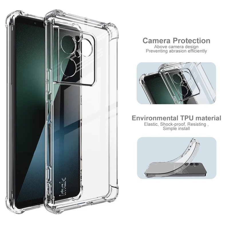 IMAK For Sony Xperia 1 VIII Case TPU Phone Cover Airbag Shockproof Protection - Transparent