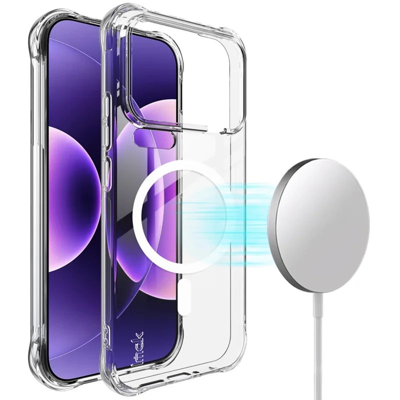 IMAK for Xiaomi 17 Pro Max Magnetic Case Airbag Shockproof Protection TPU Phone Cover - Transparent