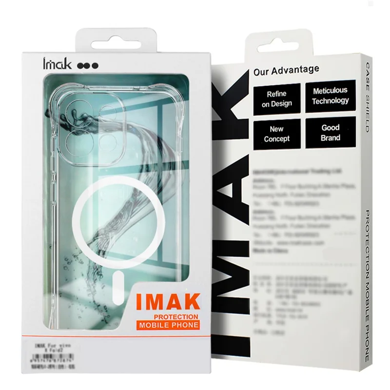 IMAK for Xiaomi 17 Pro Max Magnetic Case Airbag Shockproof Protection TPU Phone Cover - Transparent