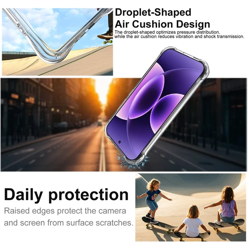 IMAK for Xiaomi 17 Pro Max Magnetic Case Airbag Shockproof Protection TPU Phone Cover - Transparent