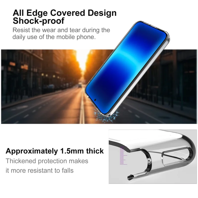 IMAK UX-10 Series For Huawei Pura 90 Pro Phone Case Soft TPU Mobile Back Cover - Transparent