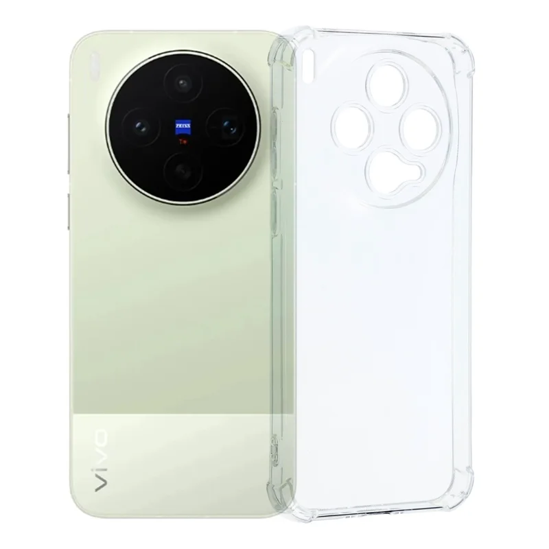 Für vivo X300s 5G TPU-Hülle verstärkte Ecken stoßfester Handy-Schutz - Transparent