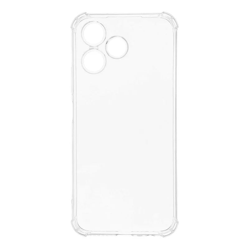For Oppo A6c 4G TPU Case Reinforced Corners Drop-proof Phone Cover - Transparent