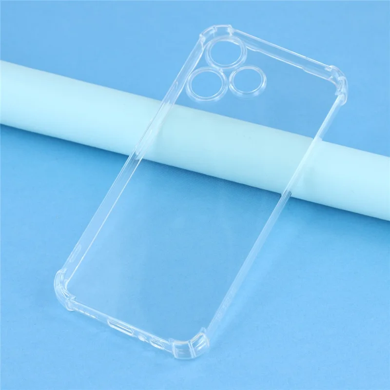 For Oppo A6c 4G TPU Case Reinforced Corners Drop-proof Phone Cover - Transparent