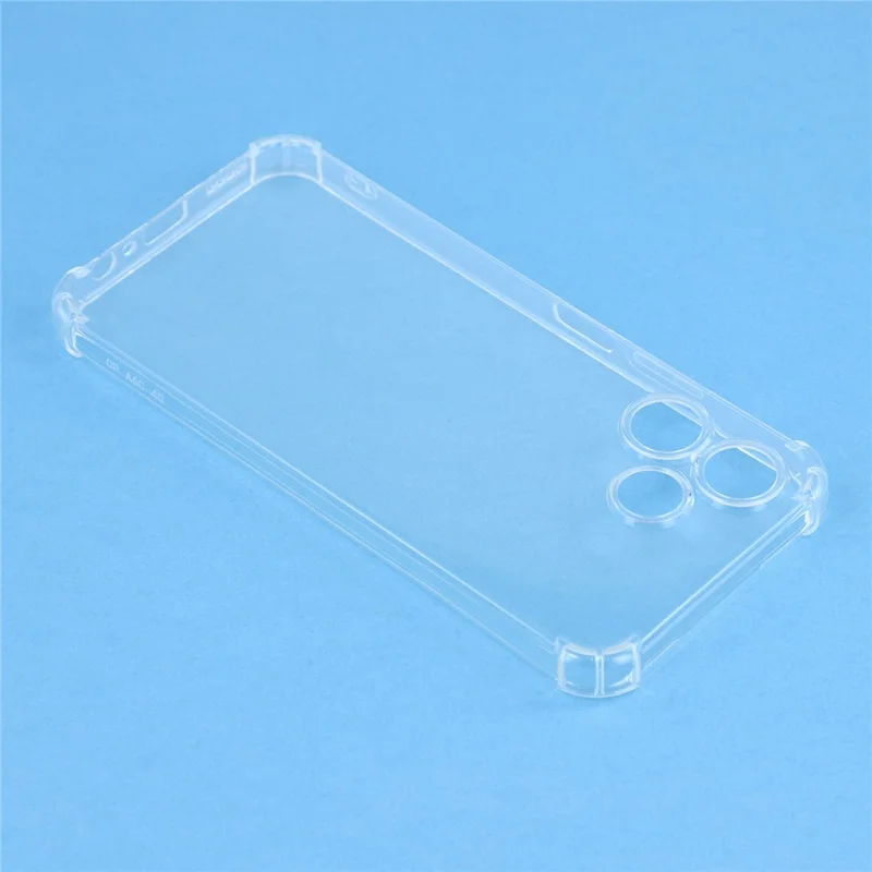 For Oppo A6c 4G TPU Case Reinforced Corners Drop-proof Phone Cover - Transparent
