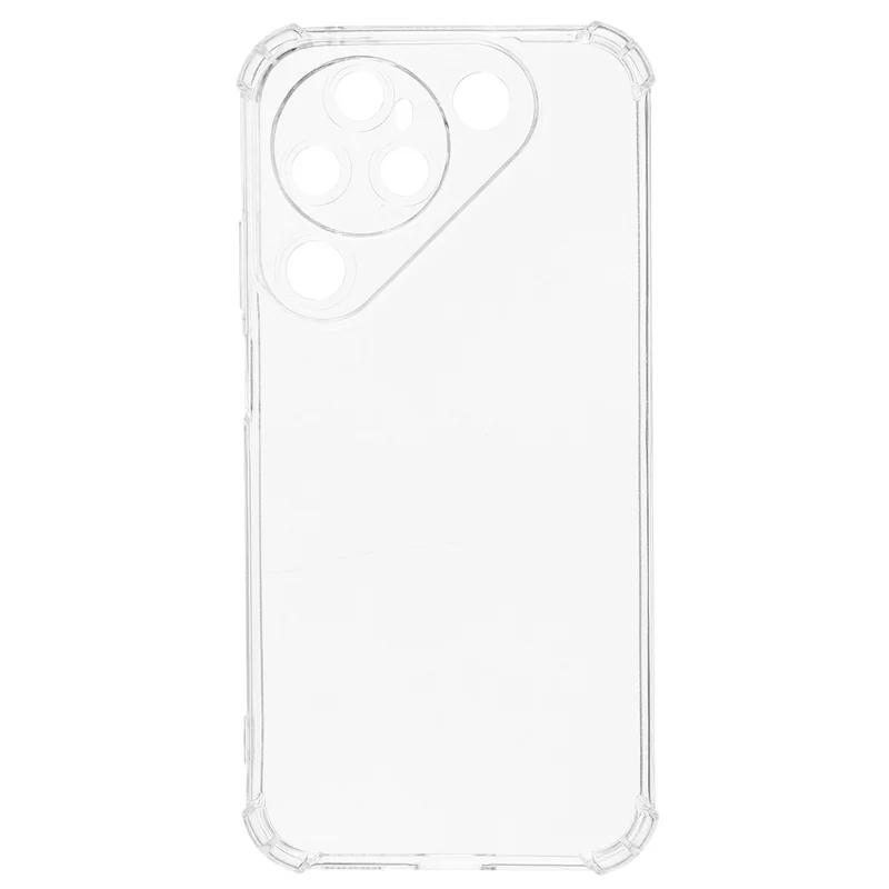 For Huawei Pura 90 TPU Case forstærkede hjørner modstødfast telefonbeskyttelse - Transparent