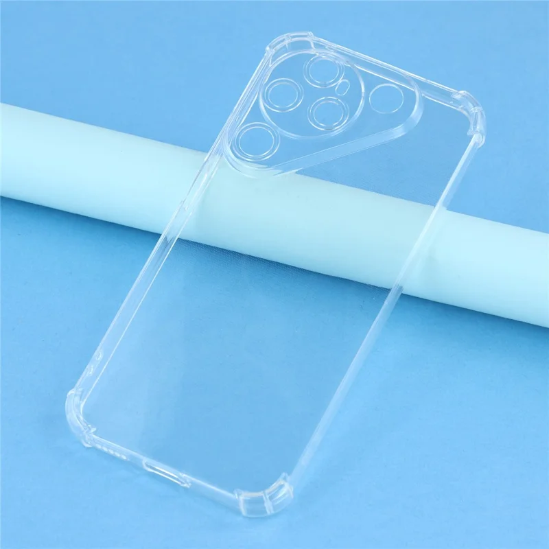 For Huawei Pura 90 TPU Case forstærkede hjørner modstødfast telefonbeskyttelse - Transparent