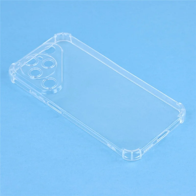 For Huawei Pura 90 TPU Case forstærkede hjørner modstødfast telefonbeskyttelse - Transparent