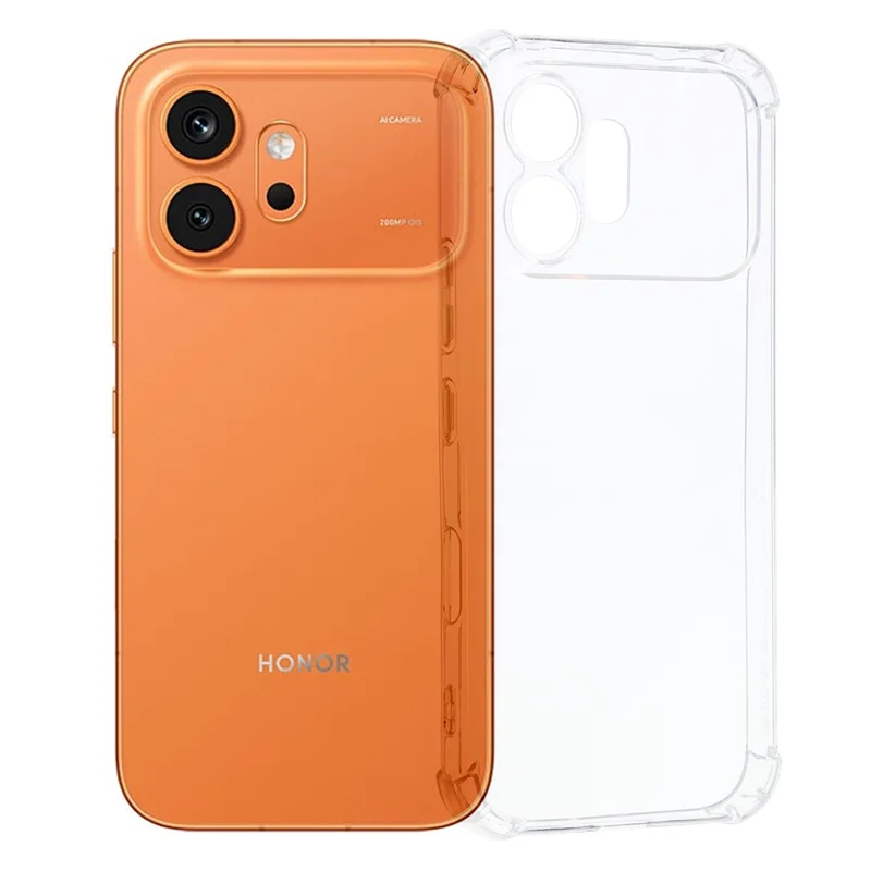 For Honor 600 5G TPU Case Forstærkede Hjørner Modstødtællende Telefonbeskyttelse - Transparent