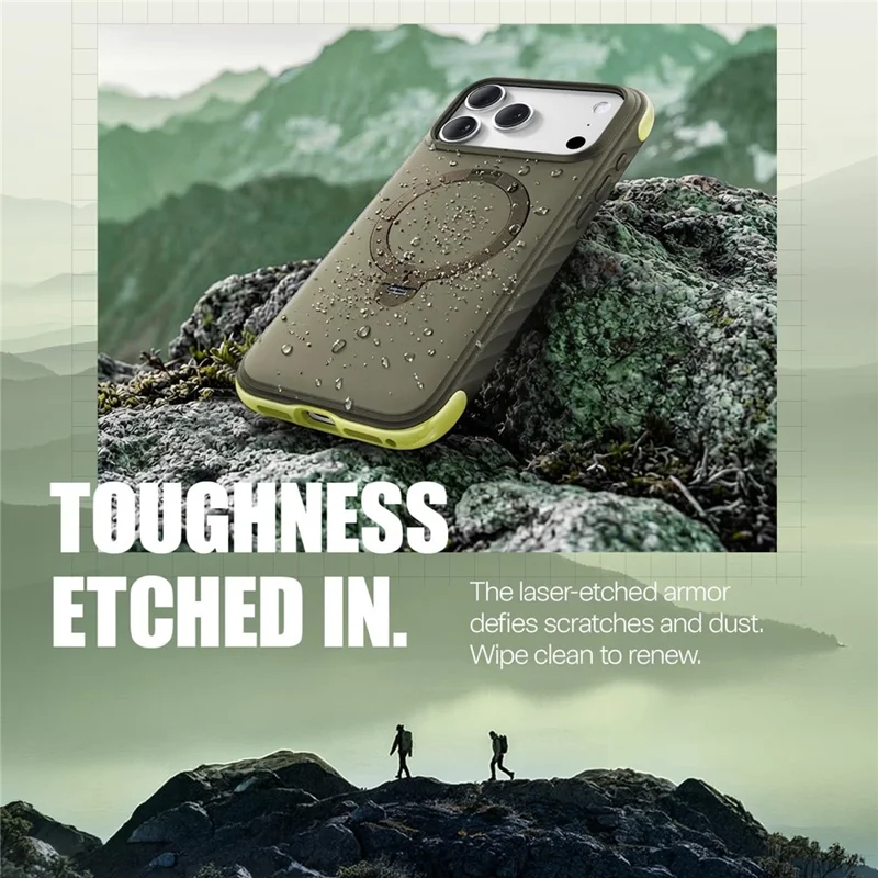 TORRAS Ostand Q3 Rugged Series for iPhone 17 Pro Max Magnetic Case Rotating Kickstand TPU + PC Phone Cover - Moss Green
