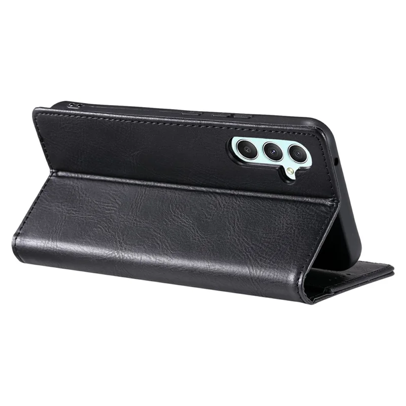 TTUDRCH Style 007 Leather Case For Samsung Galaxy S26 FE RFID Blocking Wallet Stand Phone Cover - Black