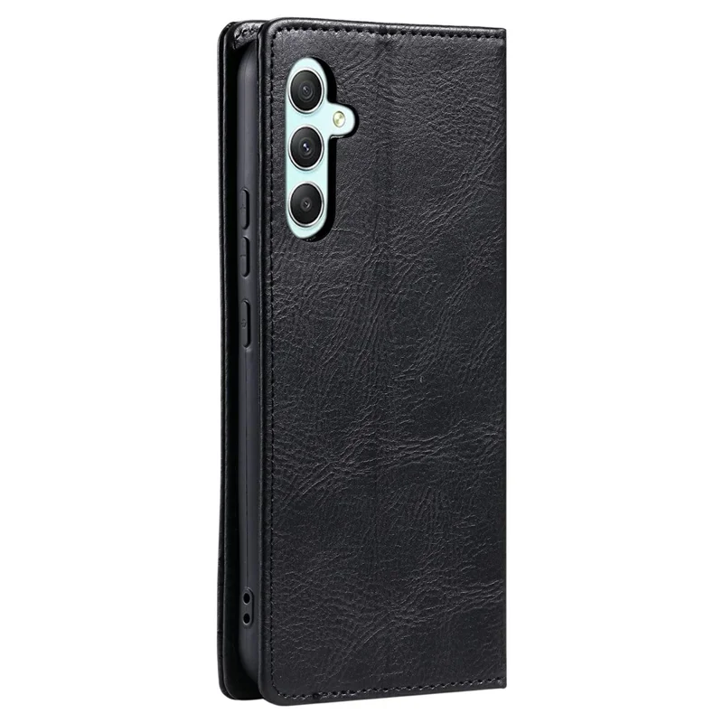 TTUDRCH Style 007 Leather Case For Samsung Galaxy S26 FE RFID Blocking Wallet Stand Phone Cover - Black