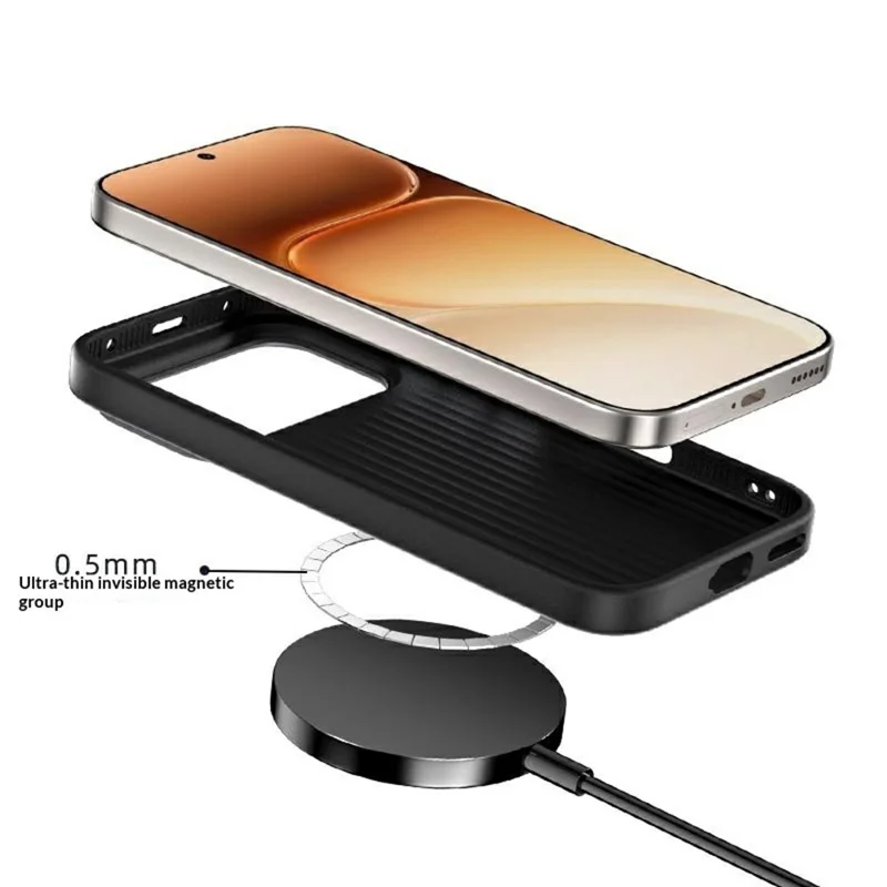 ABEEL For Honor 600 5G / 600 Pro 5G Magnetic Case Ultra Slim PC TPU Phone Back Cover - Deer