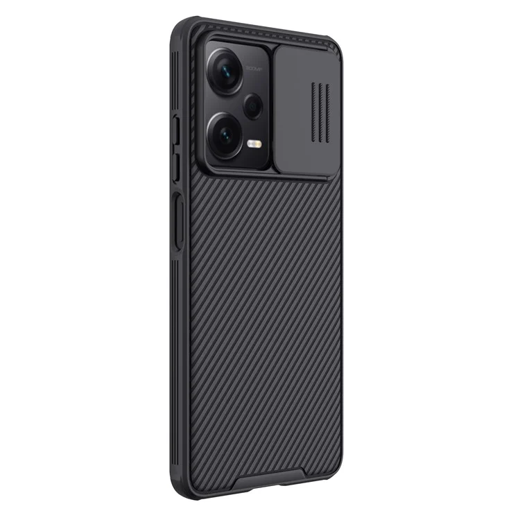 Nillkin Camshield Pro Series Para Xiaomi Redmi Note 12+ 5G Cámara de Protección de la Cámara de la Diapositiva Case de Teléfono Dura PC Soft TPU Tock -protective Protective Cover - Negro