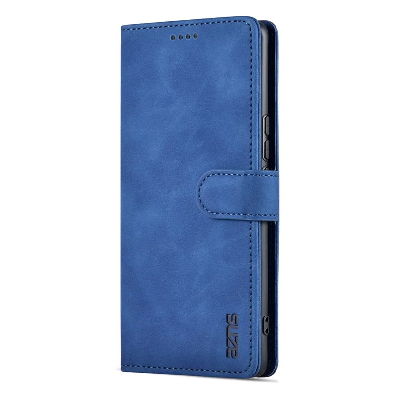 AZNS For Honor X40 5G Phone Protective Flip Cover Shockproof PU Leather + TPU Interior Case with Stand - Blue
