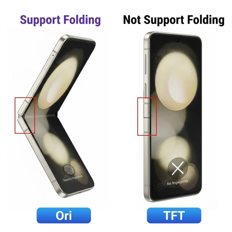 For Samsung Galaxy Z Flip5 5G F731 (Large Screen) Grade C LCD Screen and Digitizer Assembly Replacement Part (TFT Technology) (Without Logo)
