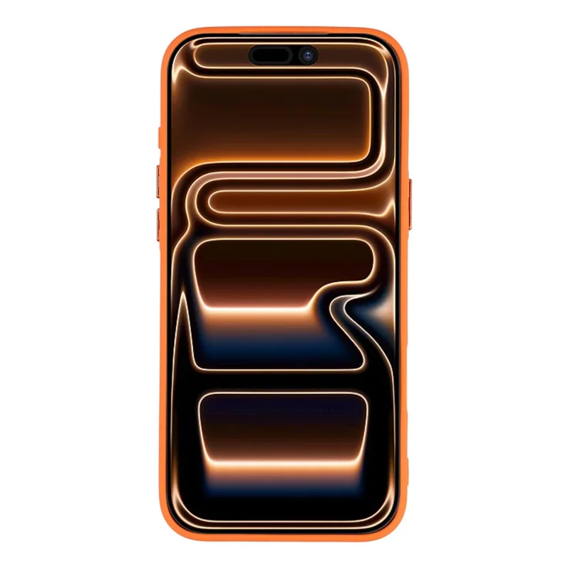 For iPhone 17 Pro Magnetic Case TPU + PC Shockproof Phone Cover with Electroplated Buttons - Orange