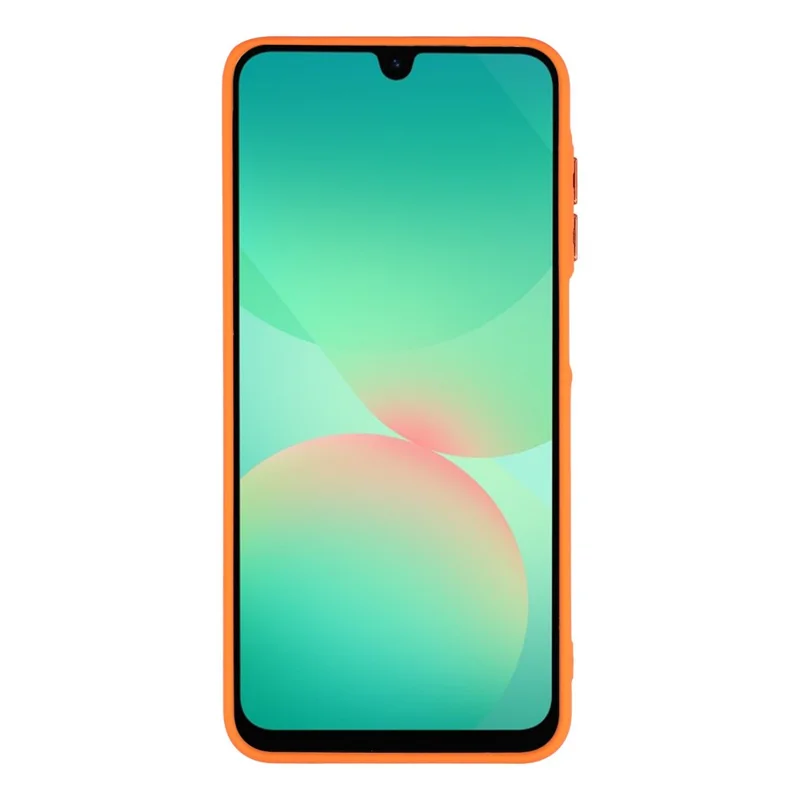 For Samsung Galaxy A26 5G Magnetic Case TPU + PC Shockproof Phone Cover with Electroplated Buttons - Orange