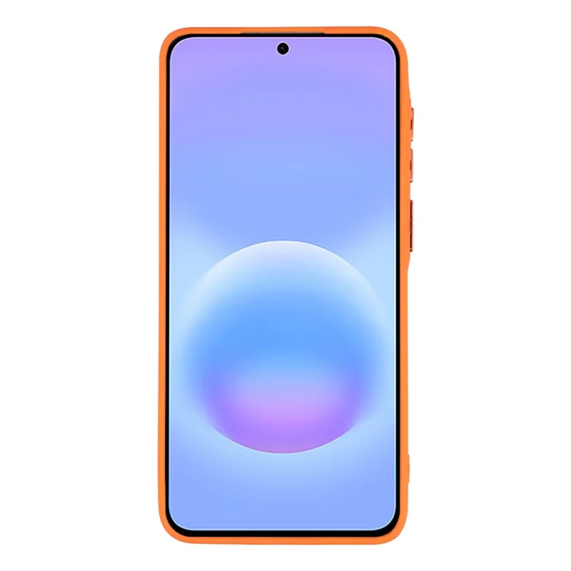 For Samsung Galaxy A37 5G Magnetic Case TPU + PC Shockproof Phone Cover with Electroplated Buttons - Orange