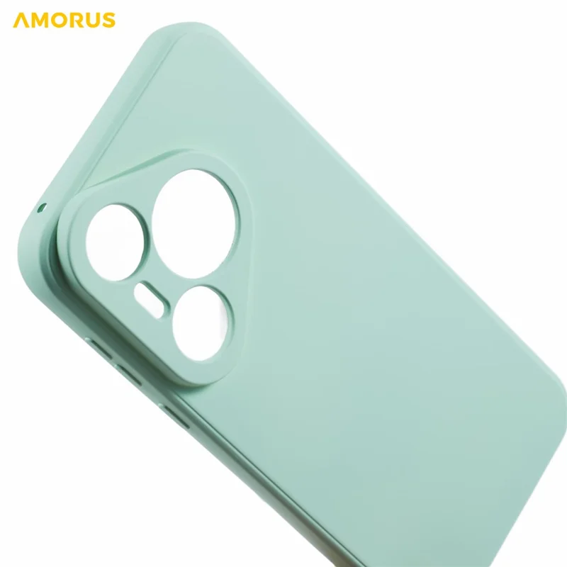 AMORUS For Huawei Pura 90 Pro Max Case Precise Cutouts TPU Fiber Lining Shockproof Phone Cover - Baby Blue