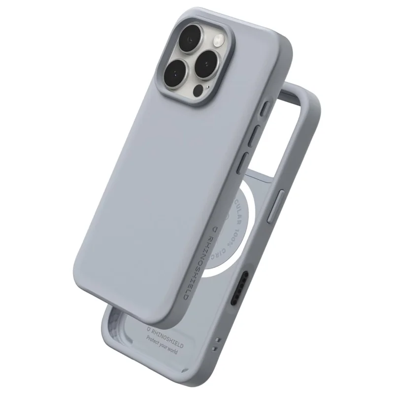 RHINOSHIELD Serie SolidX per iPhone 16 Pro Max Custodia Magnetica TPE Antiurto - Grigio Cenere